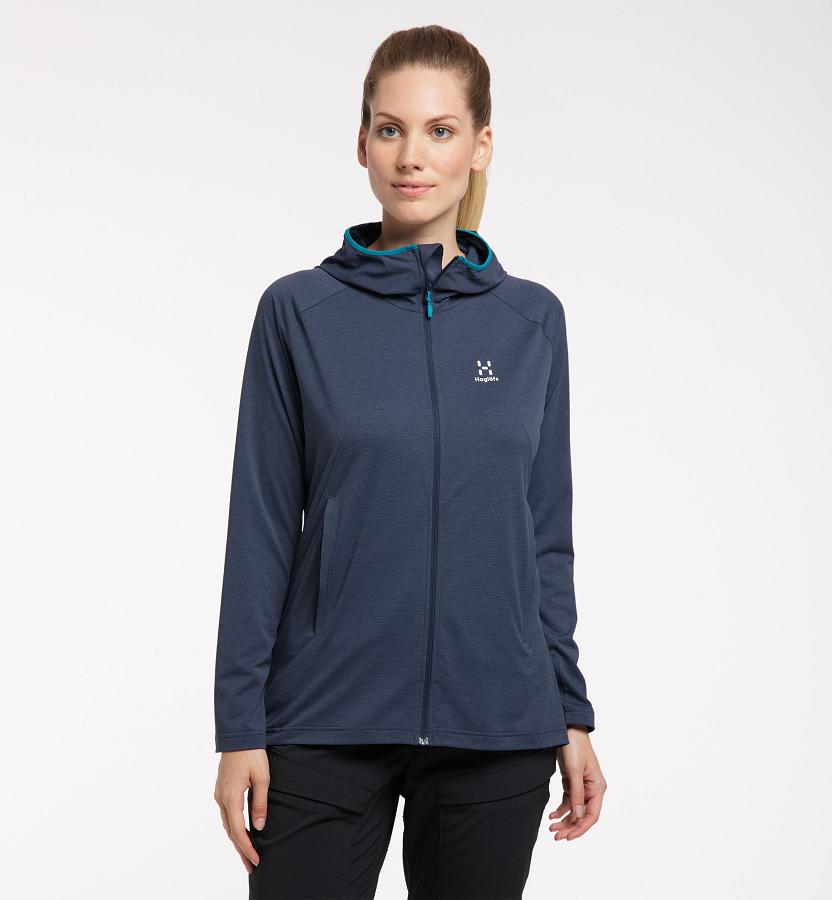 Haglöfs Mirre Mid Layer Blue For Womens MQZAY4297 Australia